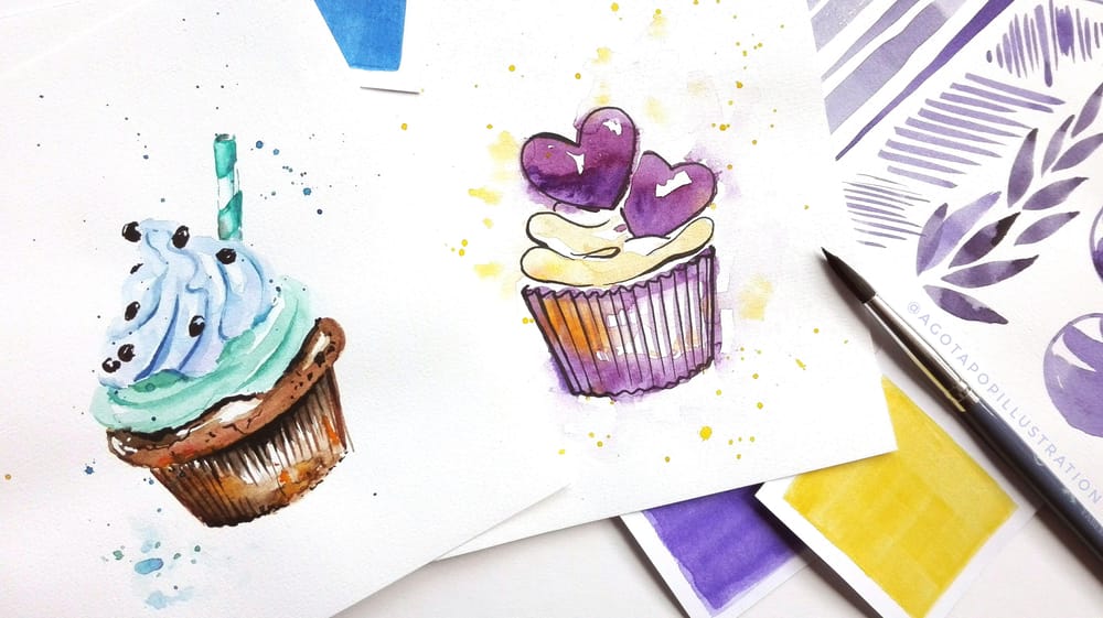 Watercolour sweets. - image 4 - student project