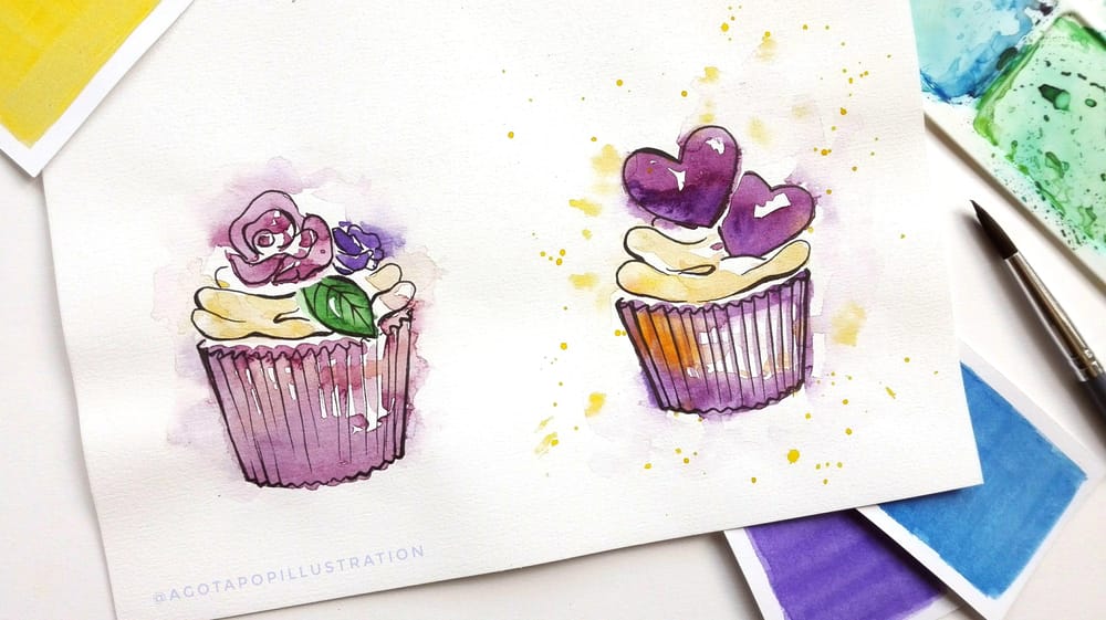 Watercolour sweets. - image 6 - student project