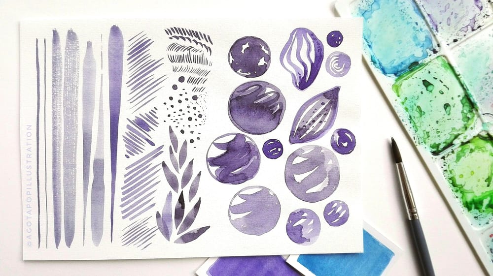 Watercolour sweets. - image 1 - student project