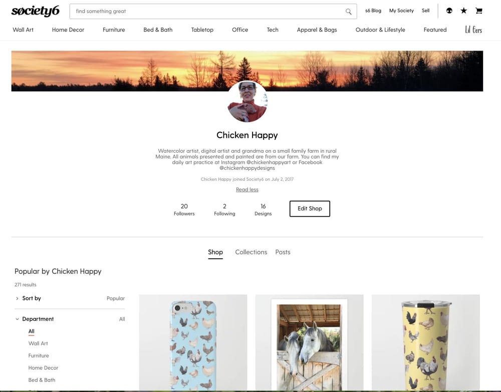 My Society6 Shop - image 1 - student project