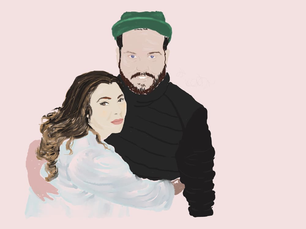 Little Daughter and Husband-to-Be Portrait in Progress - image 1 - student project