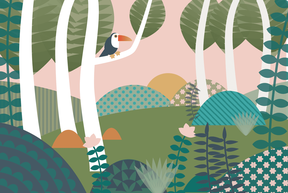 Patterned Jungle Scene - image 2 - student project