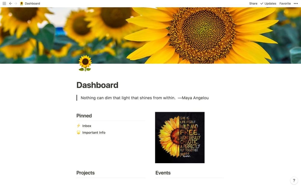 Notion Dashboard - image 1 - student project