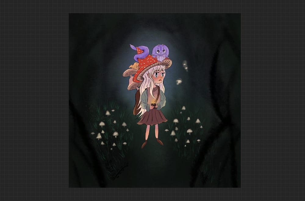 Mushroom Girl in magic forrest - image 6 - student project