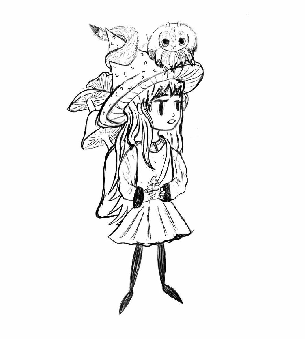 Mushroom Girl in magic forrest - image 2 - student project