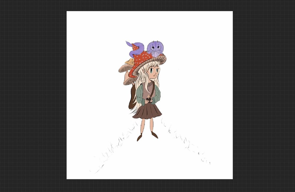 Mushroom Girl in magic forrest - image 4 - student project