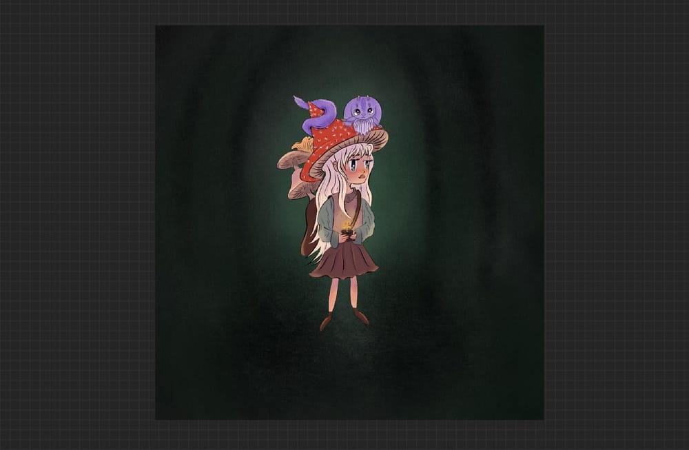 Mushroom Girl in magic forrest - image 5 - student project