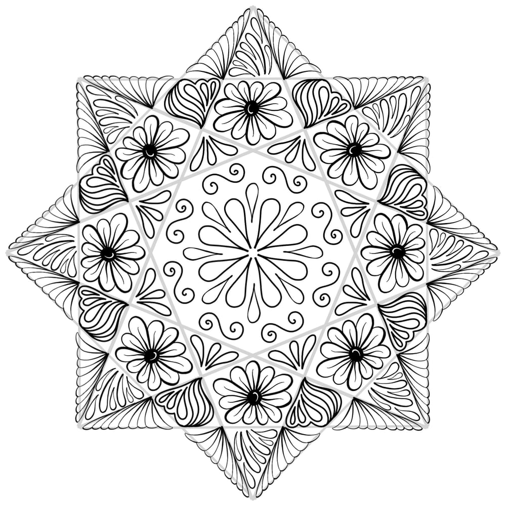 The Two Mandalas as Lineart and Beyond - image 1 - student project