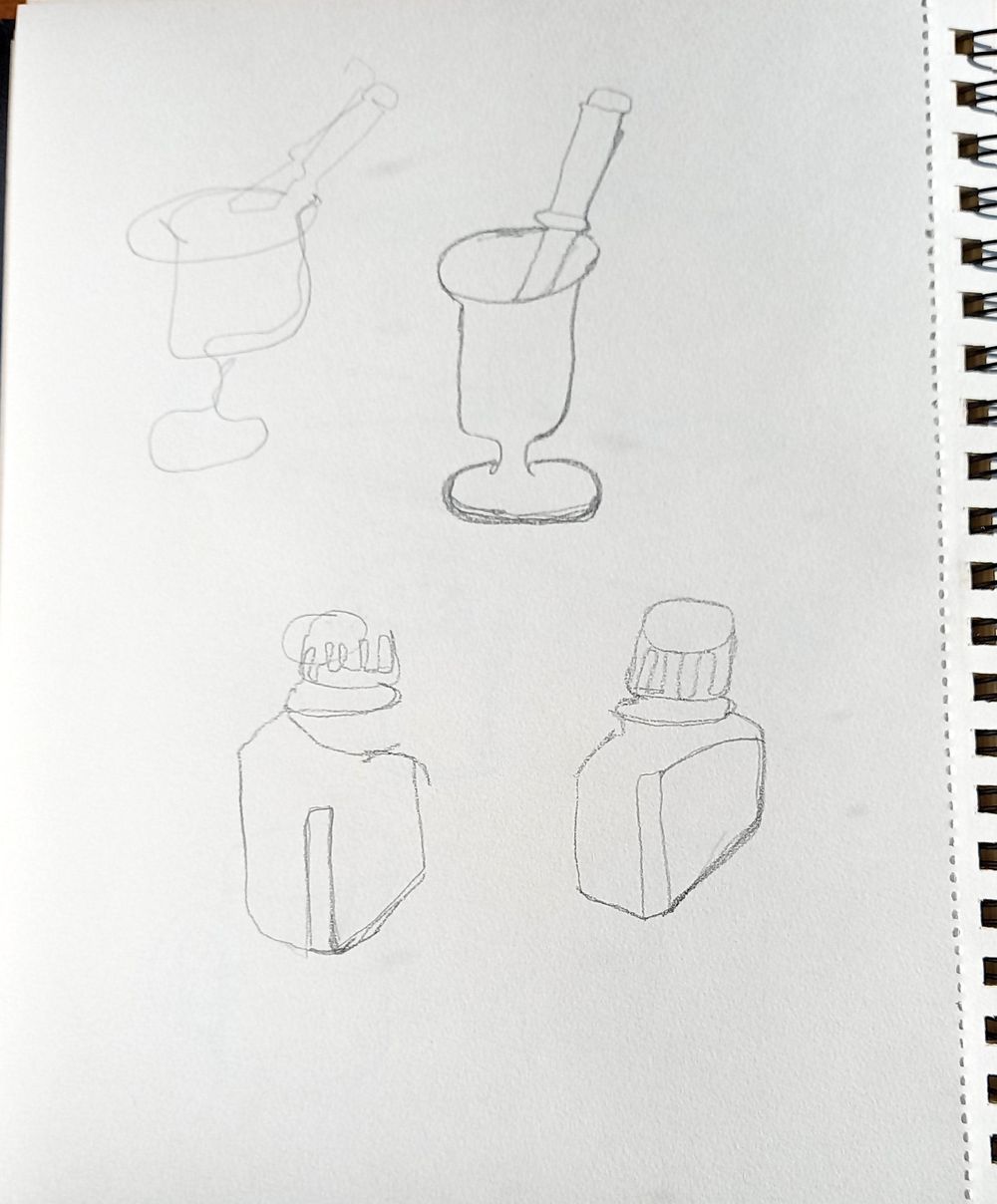 Blind contour drawings - image 2 - student project