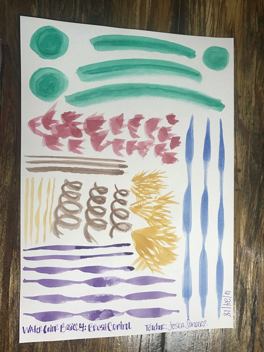 Watercolor Basics 4 Brush Control Skillshare Student Project