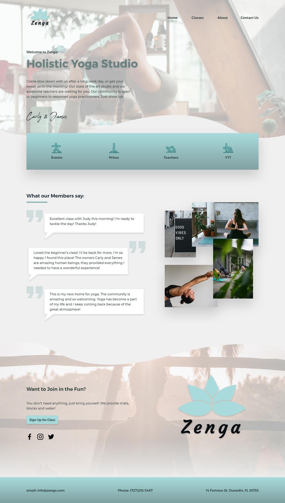 Yoga Studio Website Design - image 1 - student project