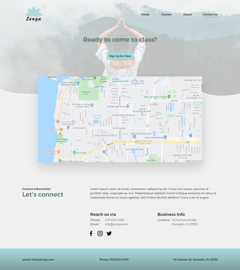 Yoga Studio Website Design - image 5 - student project