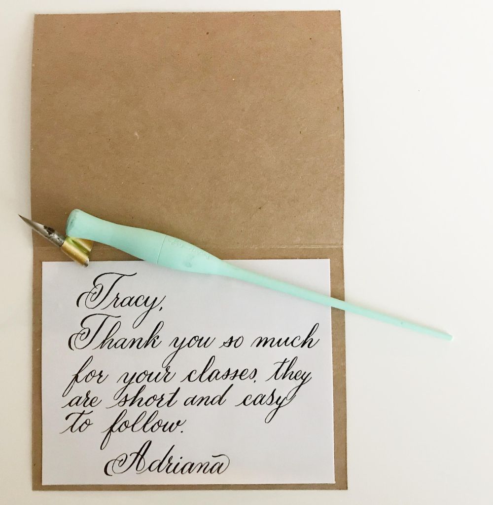 Thank You Note Skillshare Student Project