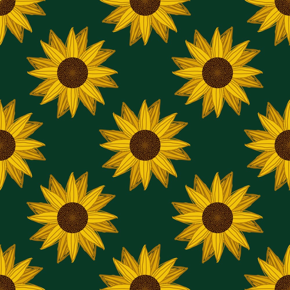 Seamless Sunflower pattern for Print on Demand - image 1 - student project