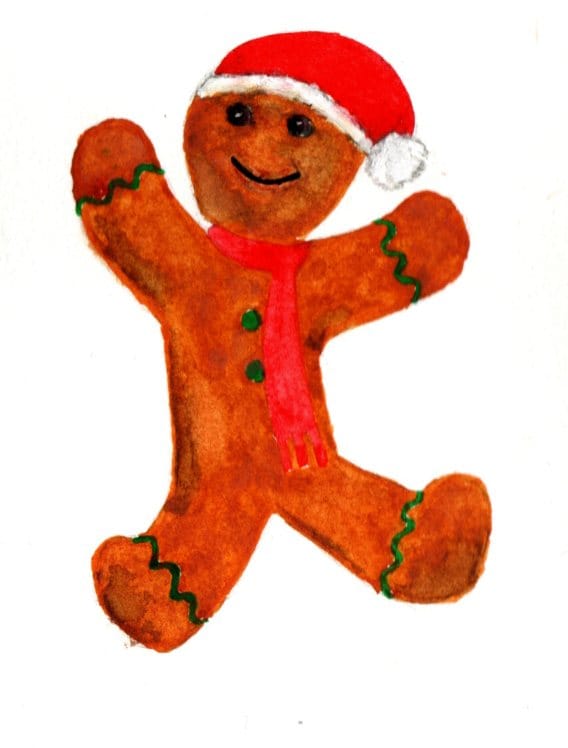 Rescued Gingerbread man I'd done him by myself and he looked scary