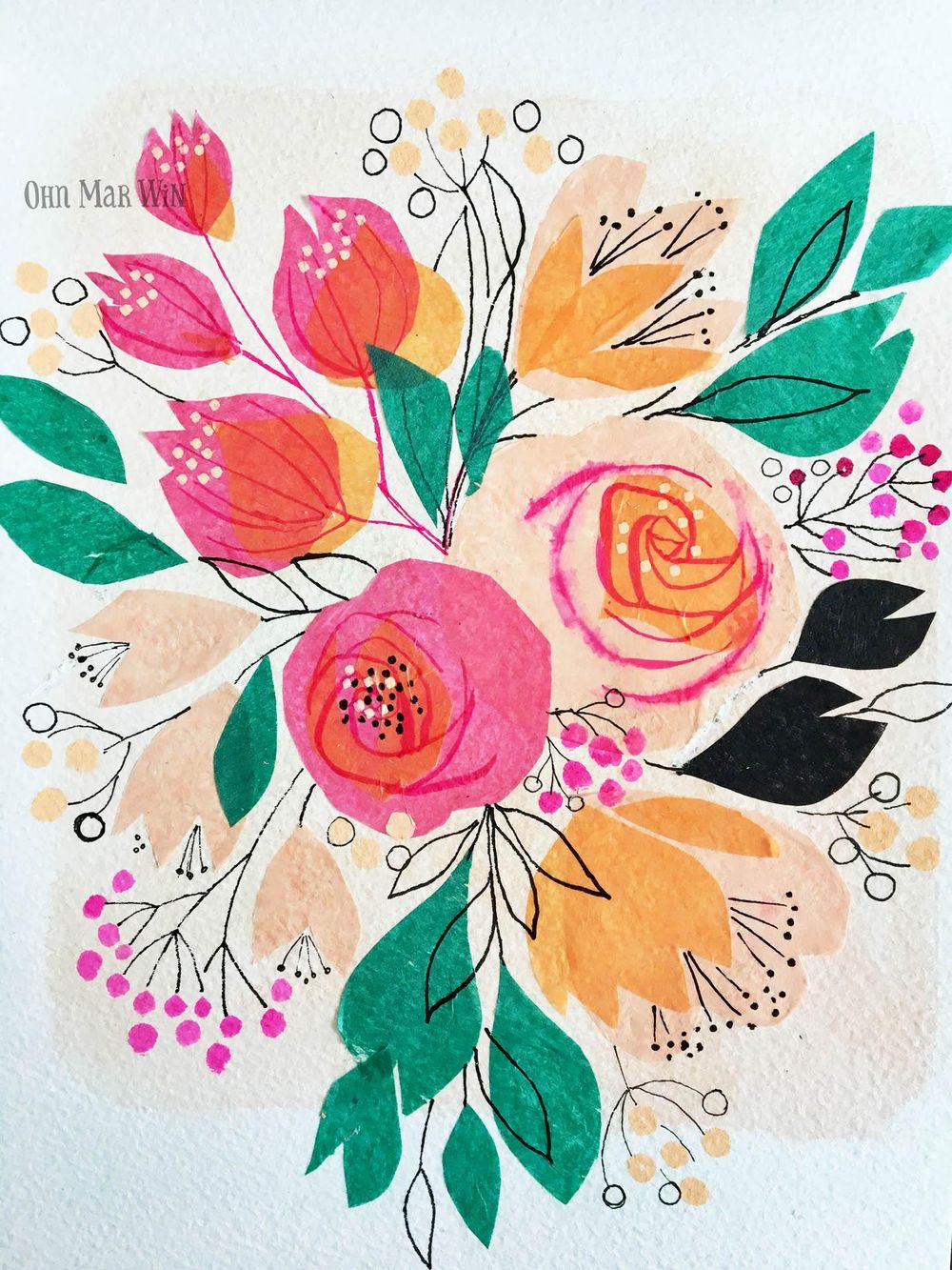 Berry and Floral Bouquet - image 3 - student project