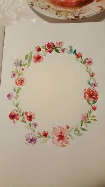 My very first class and very first floral wreath - image 1 - student project
