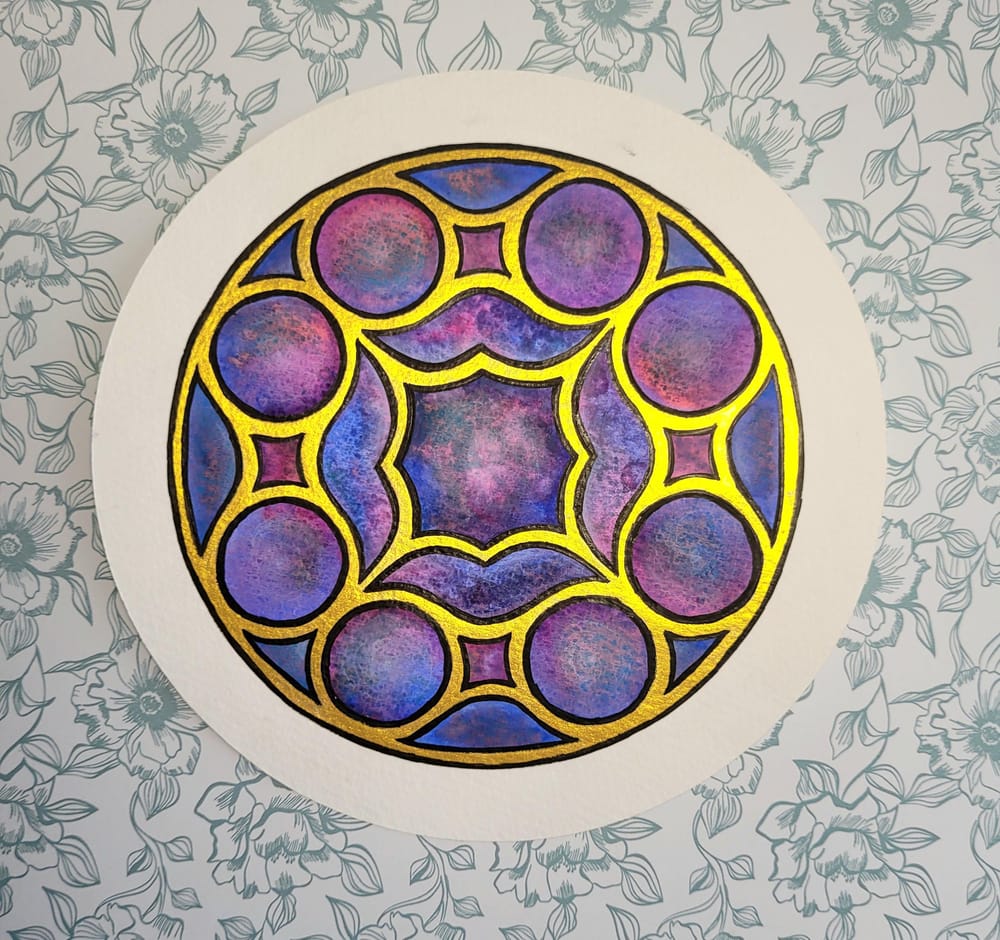 My version of the stained glass rose window - image 1 - student project