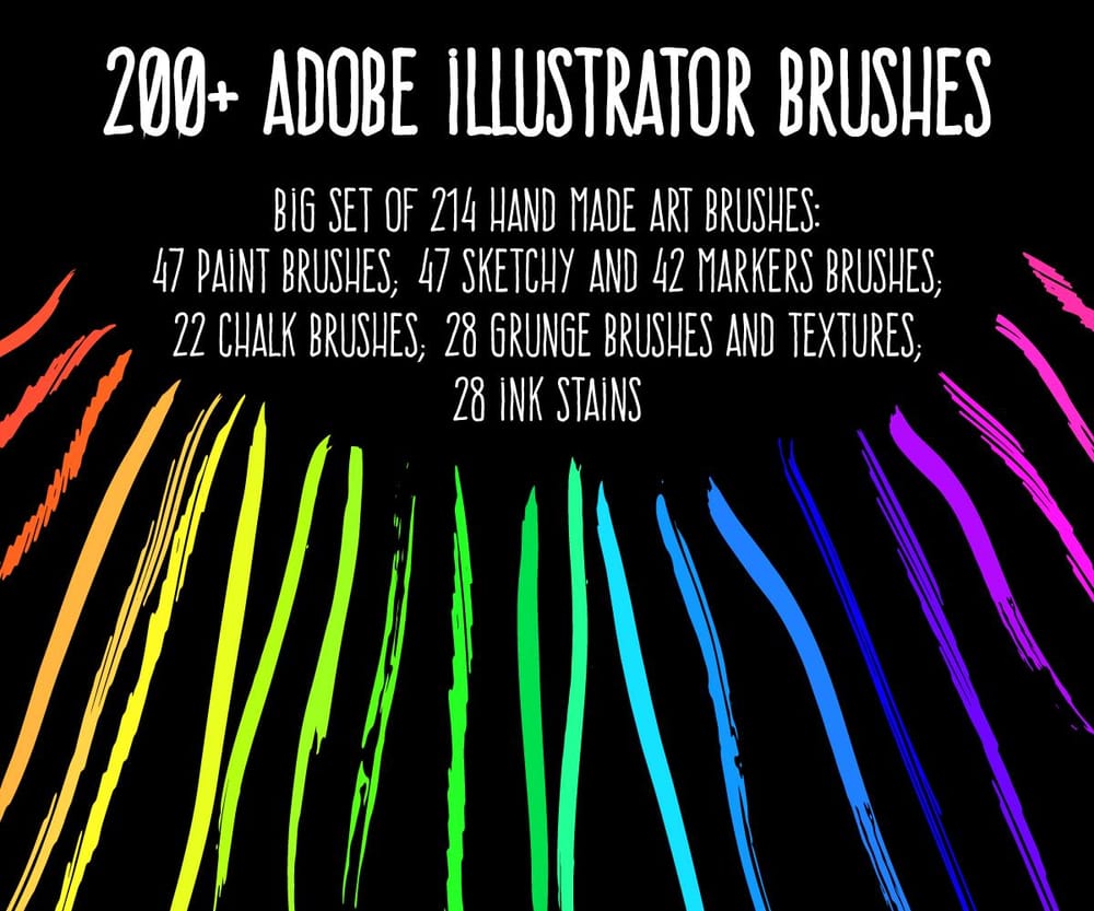 Hand drawn Vector brushes for Adobe Illustrator - image 1 - student project