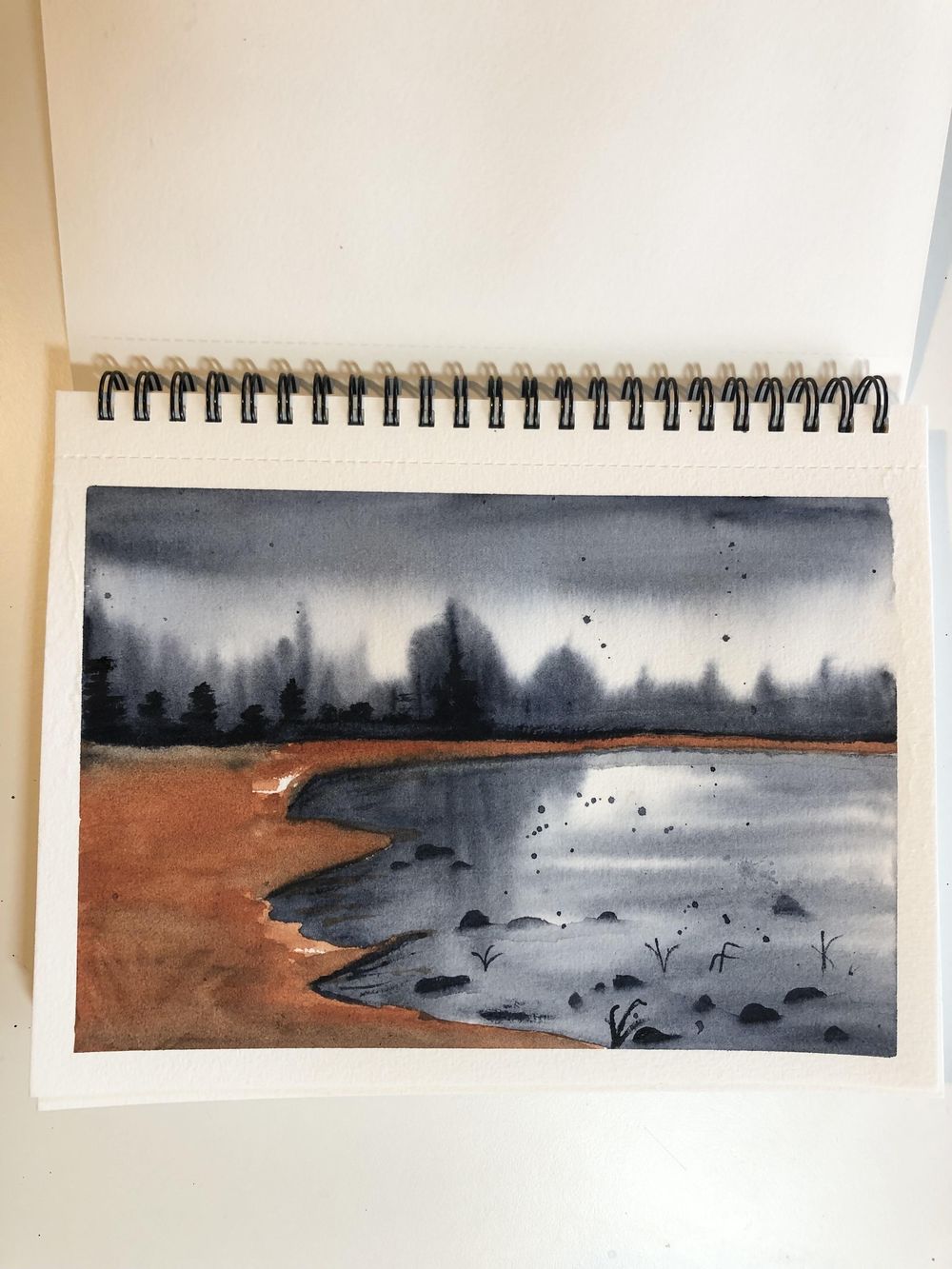 Soft and Flowy Watercolour Landscapes - image 2 - student project