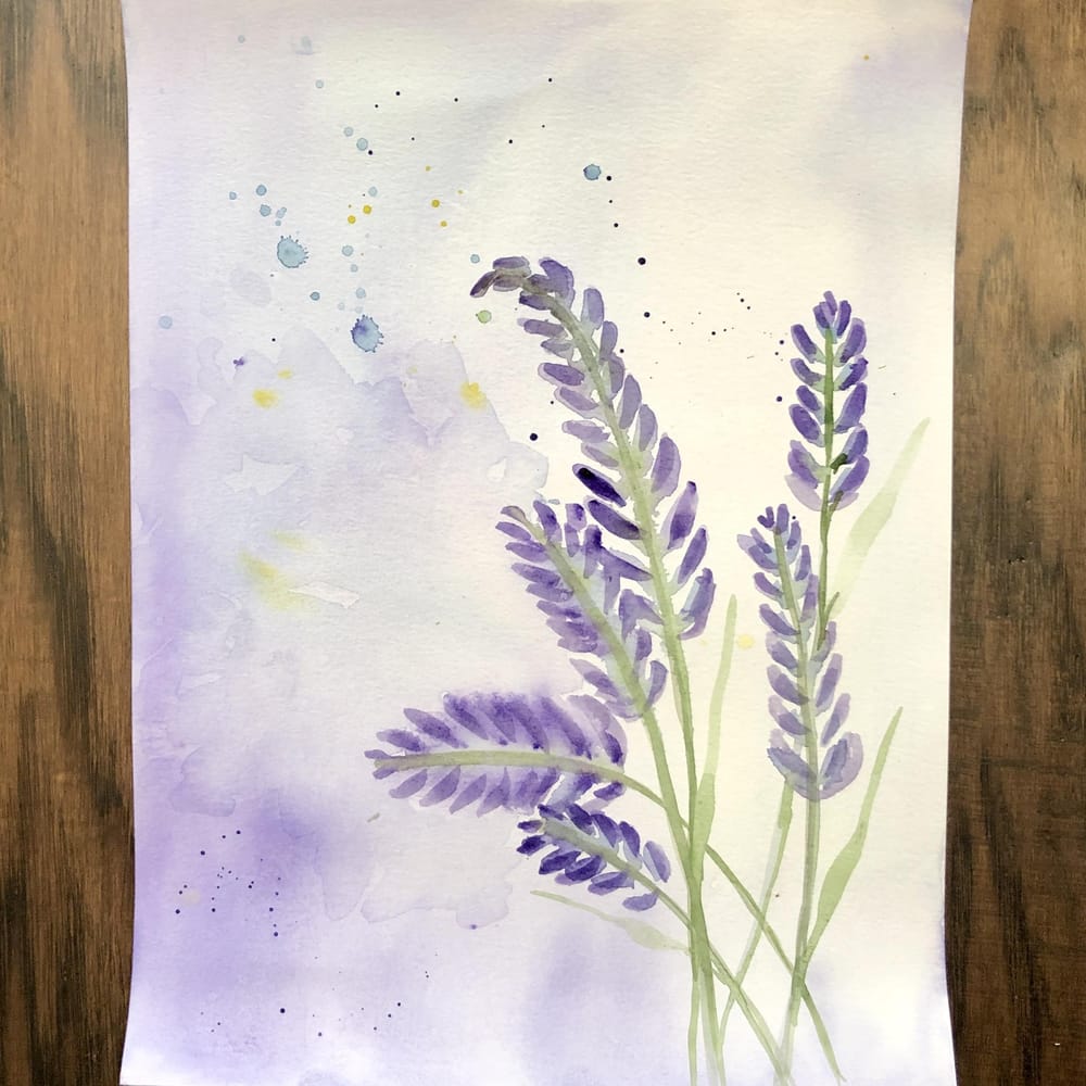 5 flowers in watercolour - image 4 - student project