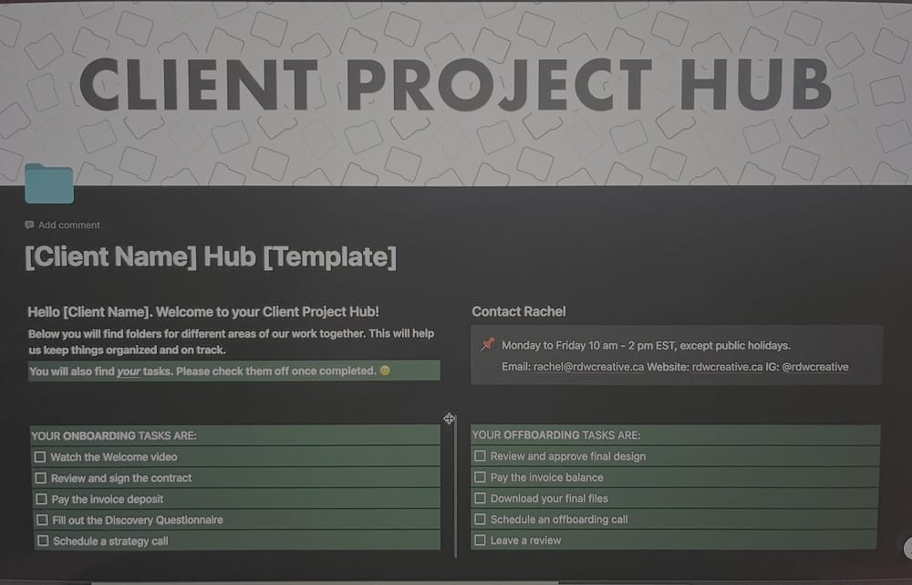 Notion Client Portal - image 1 - student project