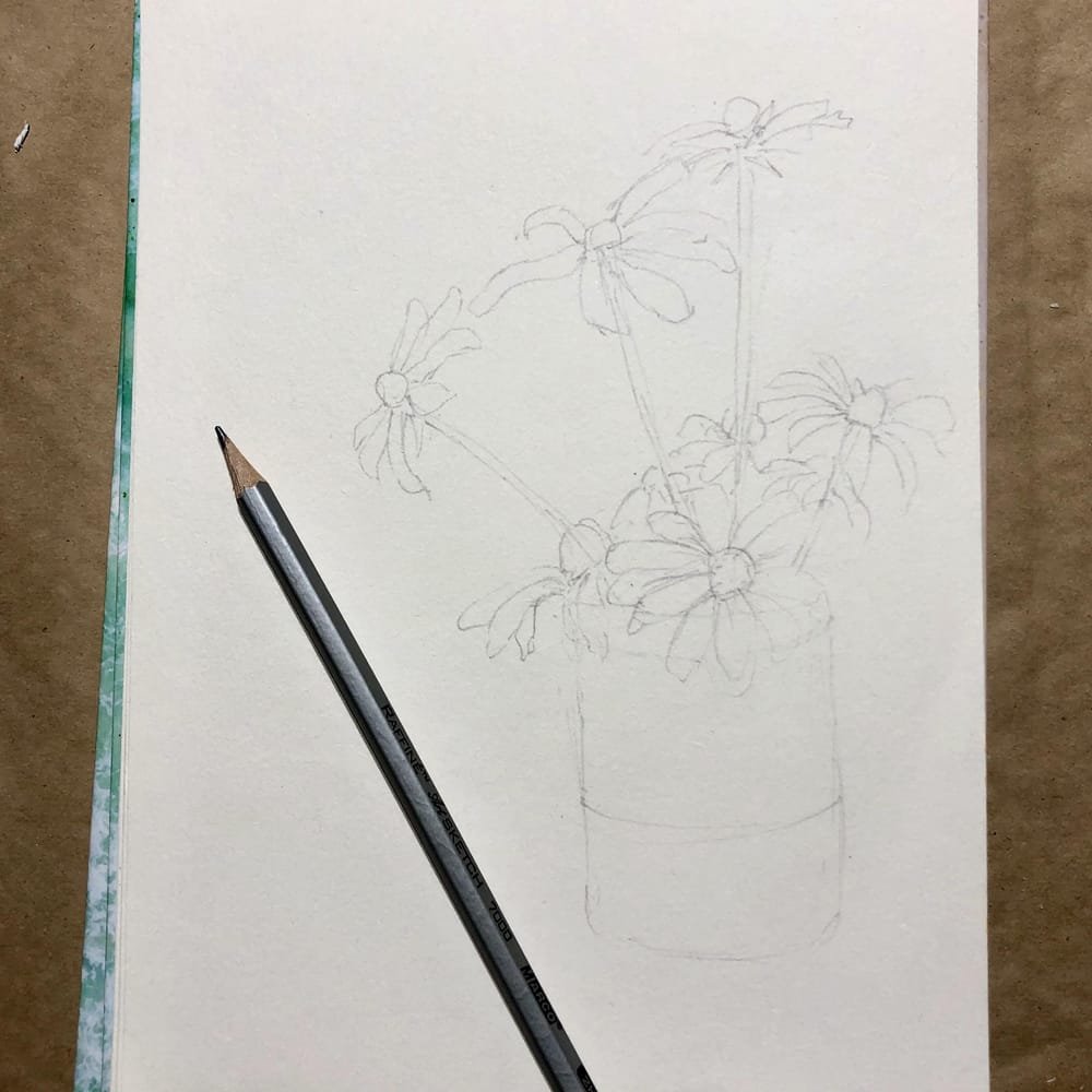 5 flowers in watercolour - image 1 - student project