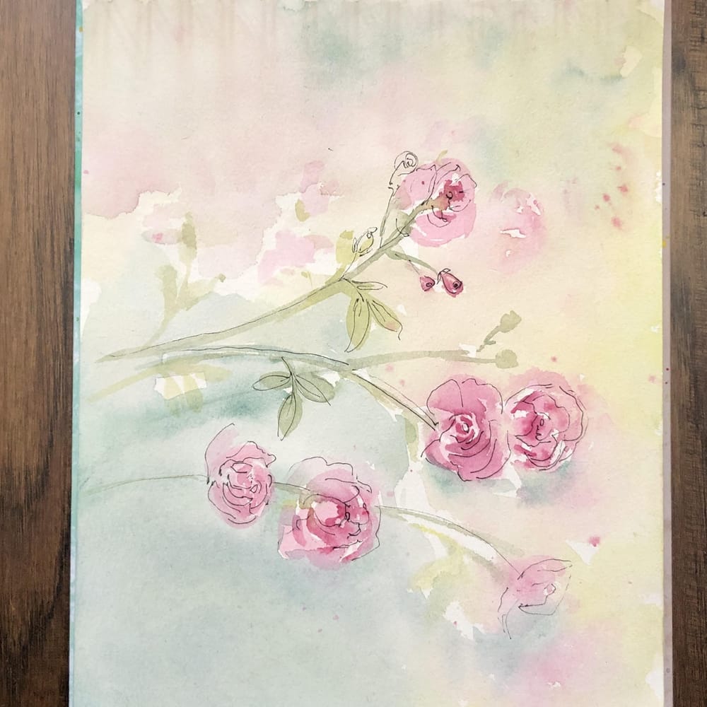 5 flowers in watercolour - image 7 - student project