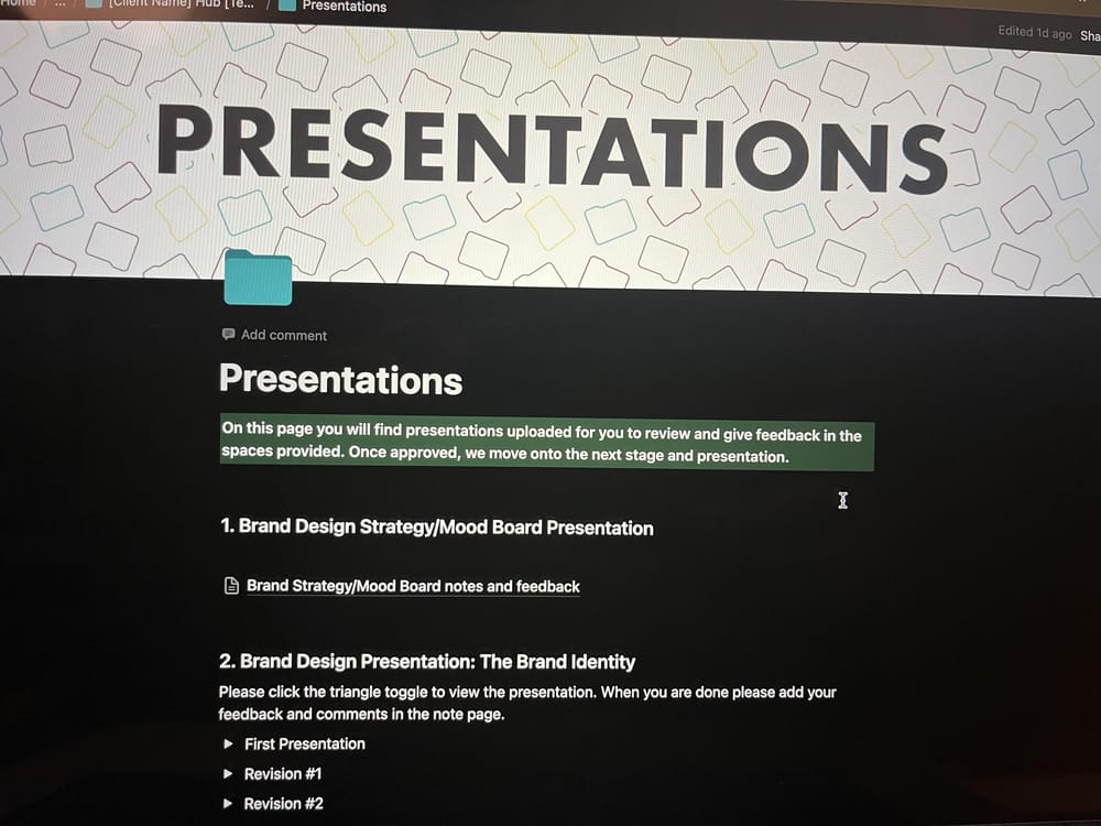 Notion Client Portal - image 2 - student project