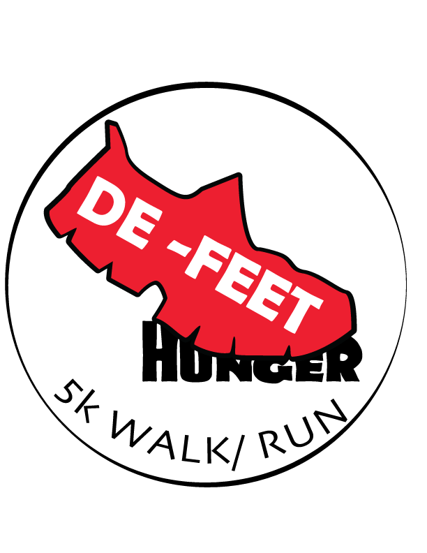 De-Feet Hunger 5k Charity Run Logo - image 3 - student project