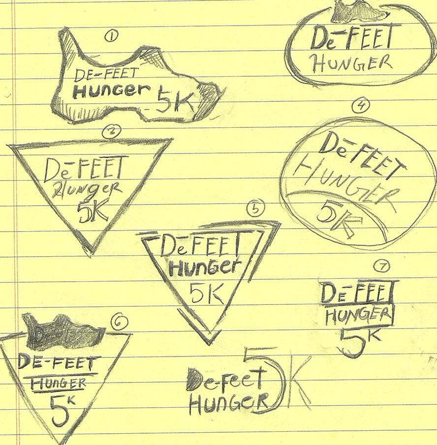 De-Feet Hunger 5k Charity Run Logo - image 1 - student project