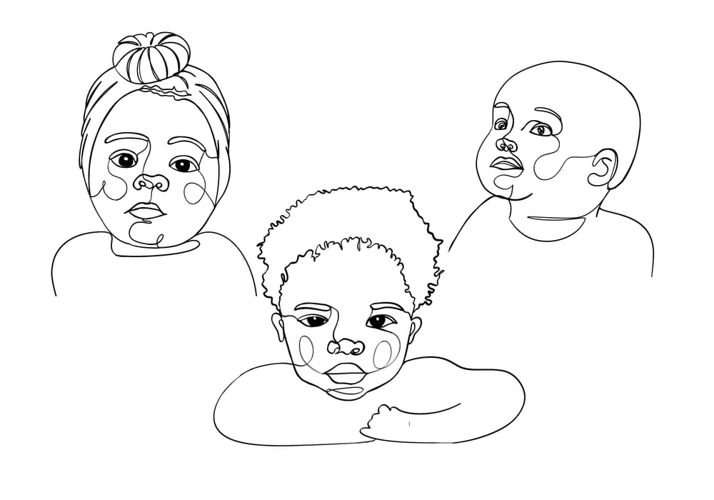 Drawing Lina art children, babies and a grandma! - image 1 - student project