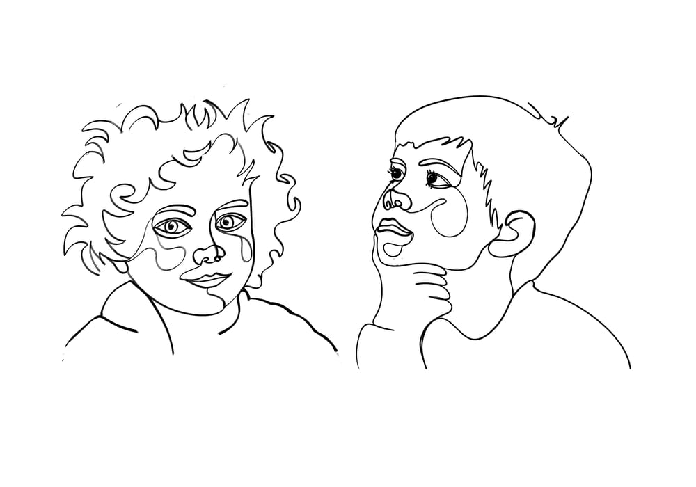 Drawing Lina art children, babies and a grandma! - image 2 - student project