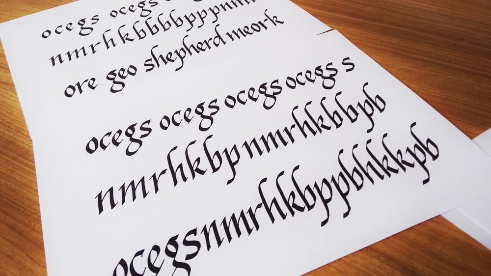 Italics following Seb Lester - image 2 - student project