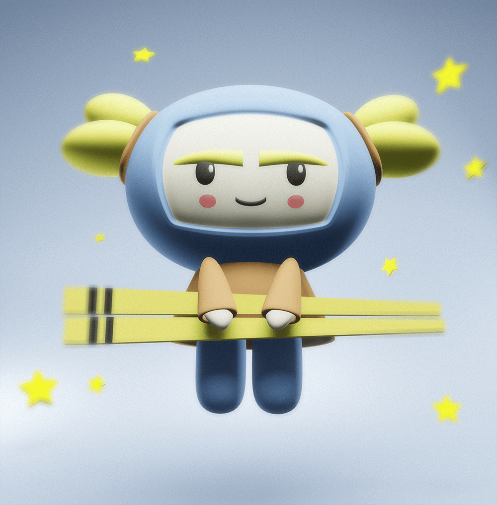 Sort-of-Pucca Blender Character - image 1 - student project