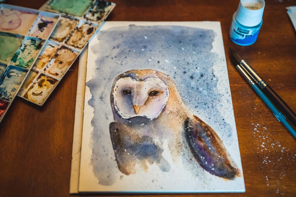 Barn Owl. A Free-Flow Watercolour Masterclass with Jane Davies - image 1 - student project