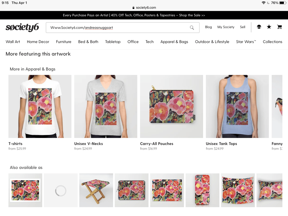 My shop at Society6 - image 1 - student project