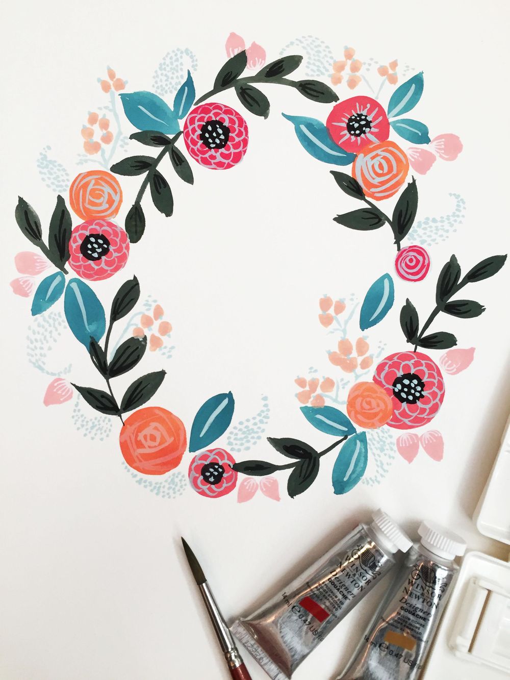 Vintage Floral Wreath - image 2 - student project