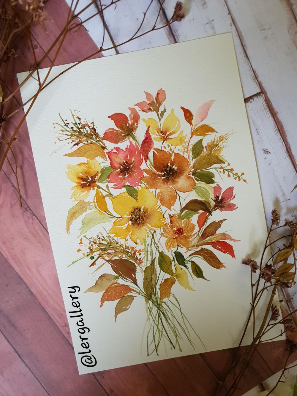 Autumn Watercolor Florals - image 2 - student project