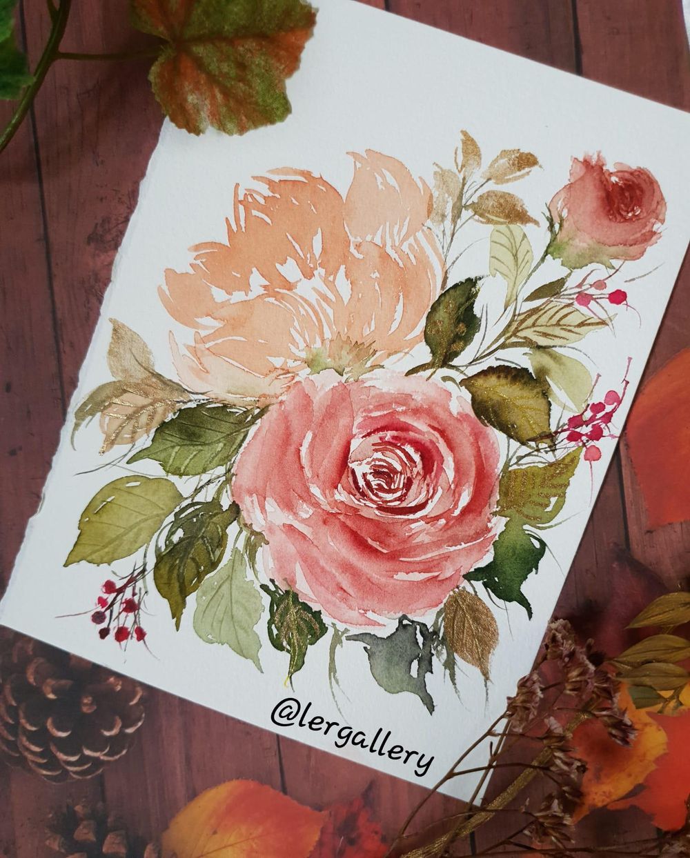 Autumn Watercolor Florals - image 1 - student project