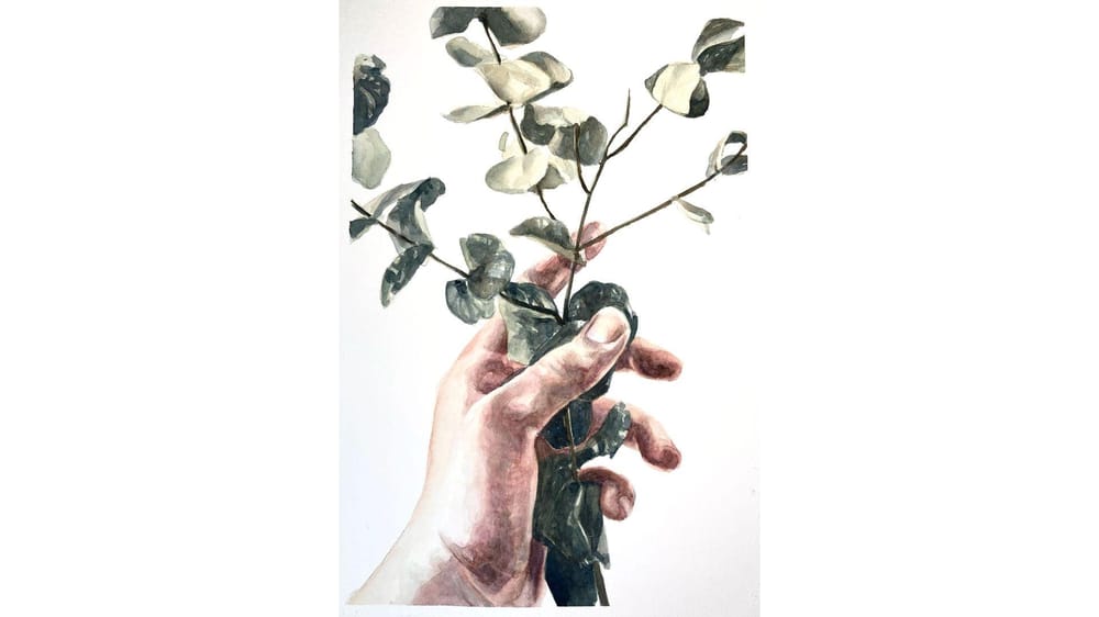 My Project for Watercolour Hands with Botanical Elements - image 1 - student project