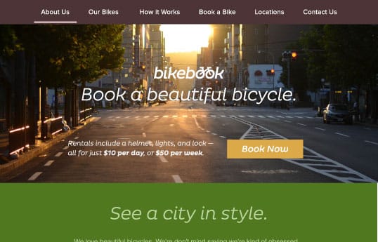 BikeBook Website - Moonrise Kingdom Inspired - image 6 - student project