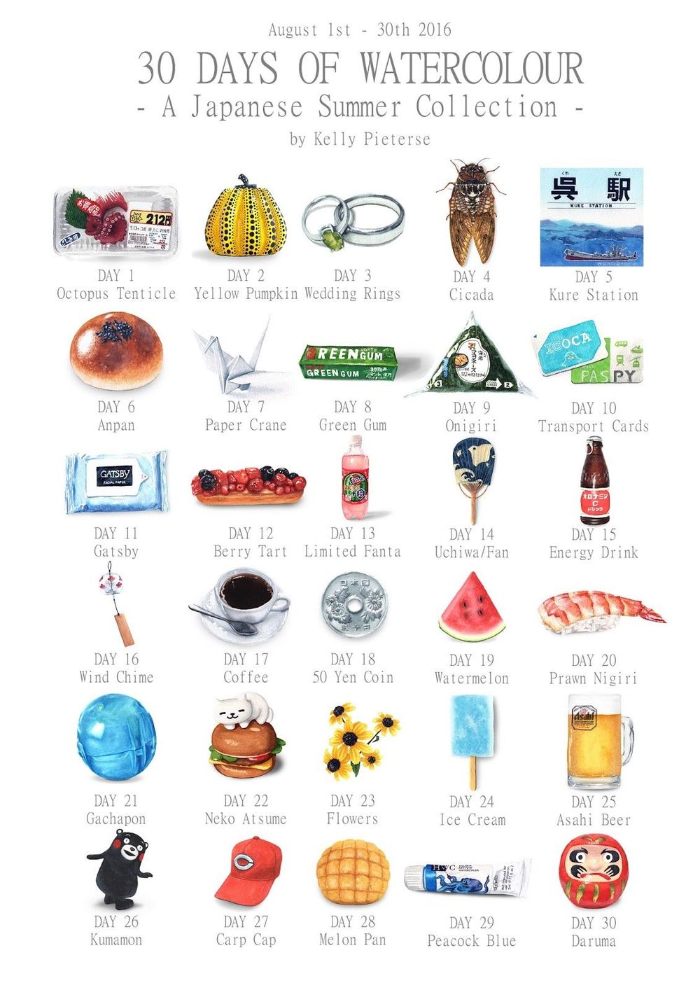 30 Days of Watercolour - image 2 - student project