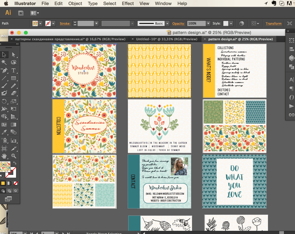 Surface Pattern design by Wanderlust Studio - image 2 - student project