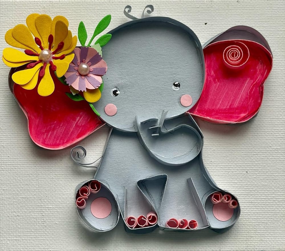 Fox on canvas and Elephant on canvas - image 2 - student project