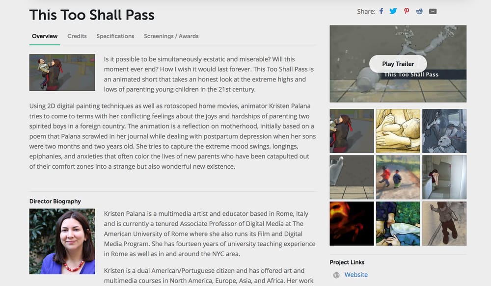 My Animation's Film Page at FilmFreeway.com (This Too Shall Pass) - image 1 - student project