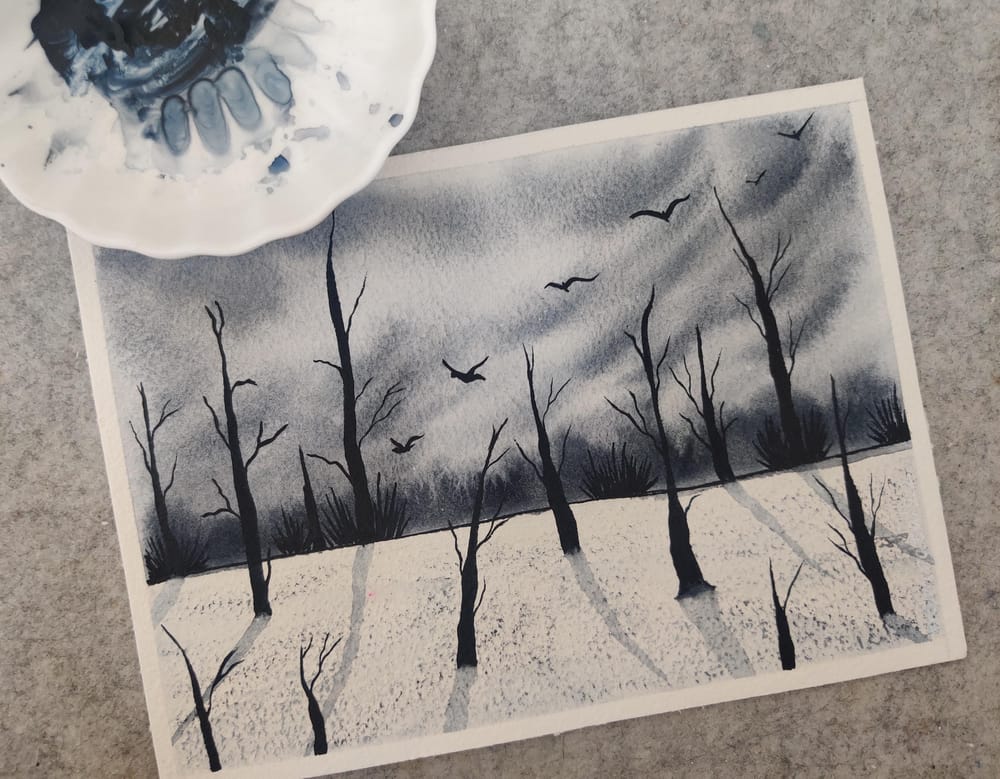 Monochrome Paintings with Umashree - image 9 - student project