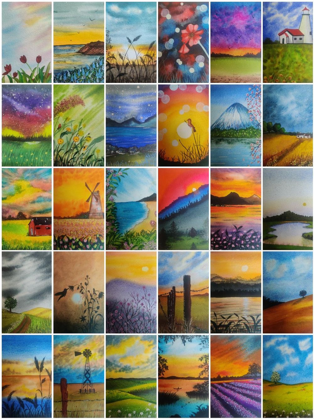 30 Days Watercolor Nature Landscapes with Umashree - image 1 - student project