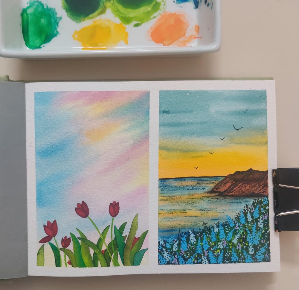 30 Days Watercolor Nature Landscapes with Umashree - image 2 - student project