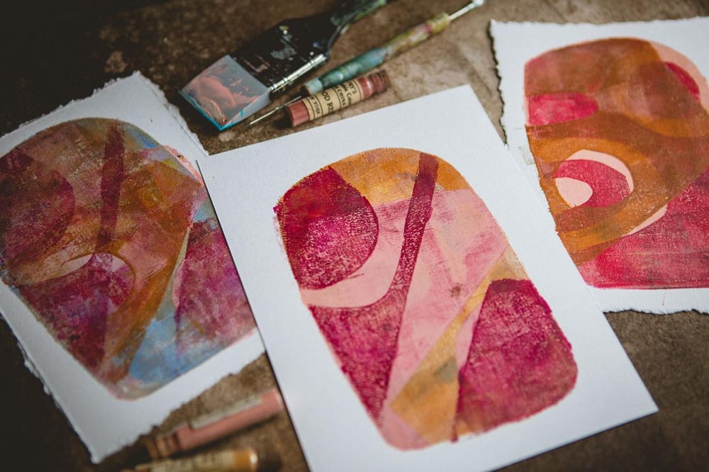 Gelli Plate Abstracts - Create Unique & Interesting Abstract Prints On Your Gell - image 2 - student project
